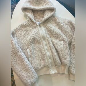Hollister fluffy zip up hoodie